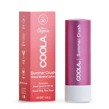 Load image into Gallery viewer, Coola Mineral Liplux Organic Tinted lip balm SPF 30