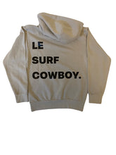 Load image into Gallery viewer, Le SURF COWBOY Hoodie GREY / BLACK LOGO
