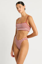 Load image into Gallery viewer, Bond-eye Saint crop + Sign Bikini set - Rooibos Stripe -