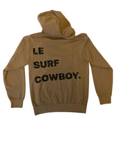 Load image into Gallery viewer, Le SURF COWBOY Hoodie TAN / BLACK LOGO
