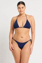 Load image into Gallery viewer, Bond-eye Beaded Ingrid + Tie Side Bikini SET - Midnight