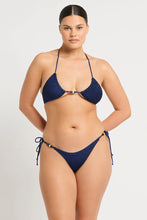 Load image into Gallery viewer, Bond-eye Beaded Ingrid + Tie Side Bikini SET - Midnight