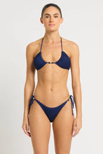 Load image into Gallery viewer, Bond-eye Beaded Ingrid + Tie Side Bikini SET - Midnight