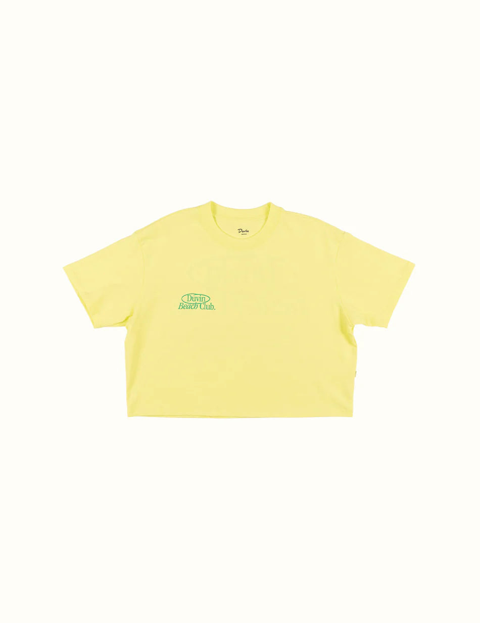 Duvin Members Crop, Neon Yellow Tee-Shirt