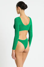 Load image into Gallery viewer, Bond-Eye Sera Crop Emerald Tiger Bikini top