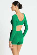 Load image into Gallery viewer, Bond-Eye Sera Crop Emerald Tiger Bikini top