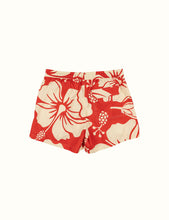Load image into Gallery viewer, Duvin BOY (child) Trouble in Paradise, Red Swim Shorts