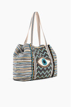 Load image into Gallery viewer, Grecian Night Embellished tote beachbag