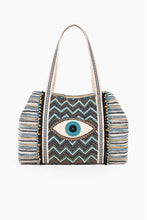 Load image into Gallery viewer, Grecian Night Embellished tote beachbag