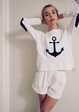Load image into Gallery viewer, Sunshine Park anchor sweatshirt white / navy