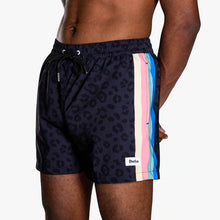Load image into Gallery viewer, Duvin Black Leopard men's swim shorts