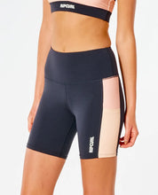 Load image into Gallery viewer, Run Surf Swim Ripcurl Pink/Black biker shorts