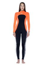 Load image into Gallery viewer, GlideSoul full wetsuit 3/2 MM women bold leopard /orange