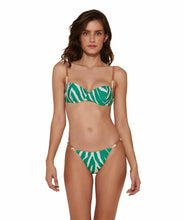 Load image into Gallery viewer, Modern zebra print balconette top brazilian bottom
