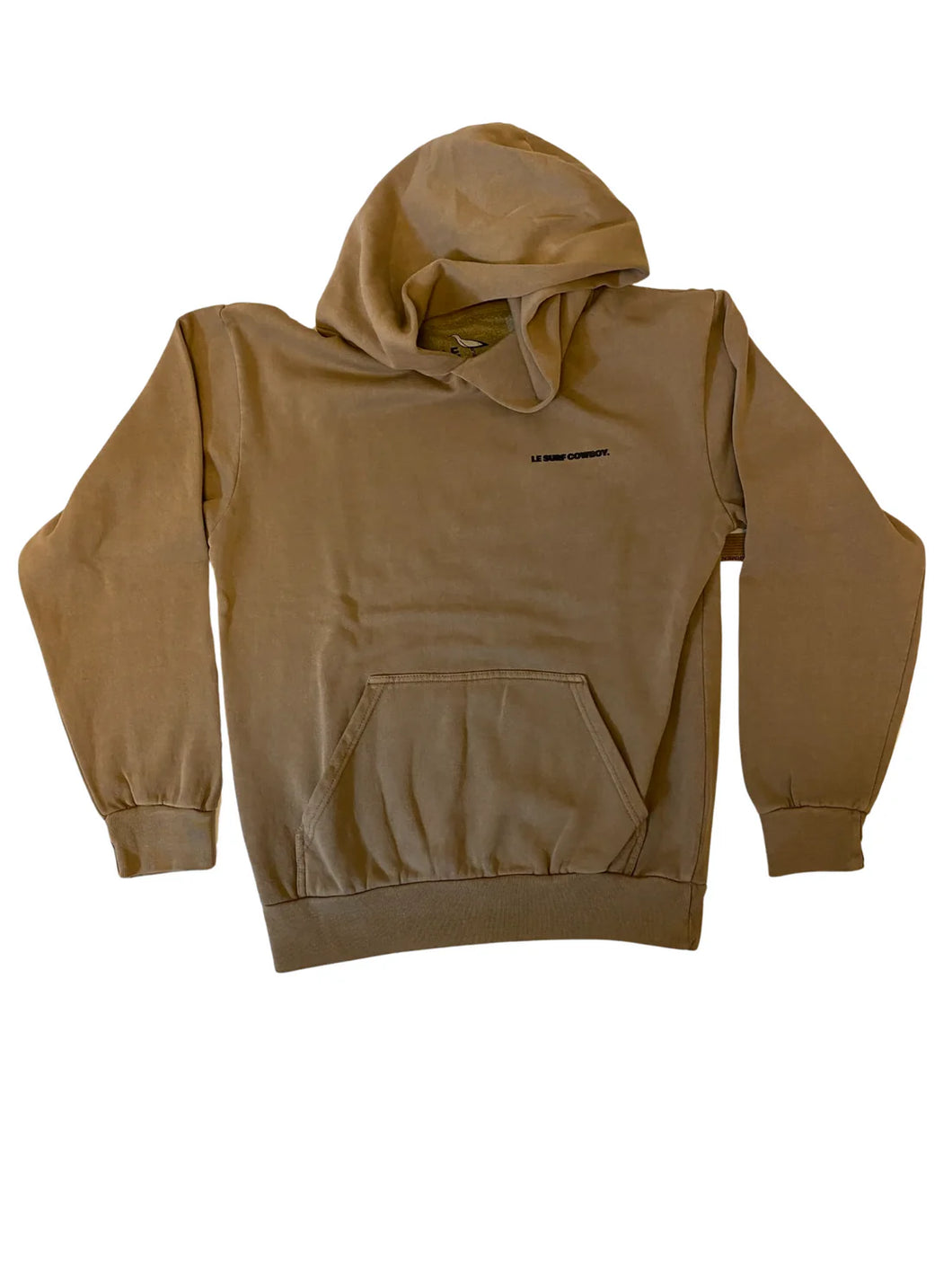 Le SURF COWBOY Hoodie TAN / BLACK LOGO