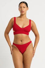 Load image into Gallery viewer, Bond-eye Nino crop + scene Bikini set BAYWATCH RED
