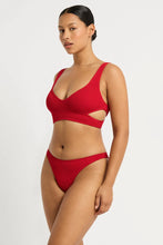 Load image into Gallery viewer, Bond-eye Nino crop + scene Bikini set BAYWATCH RED
