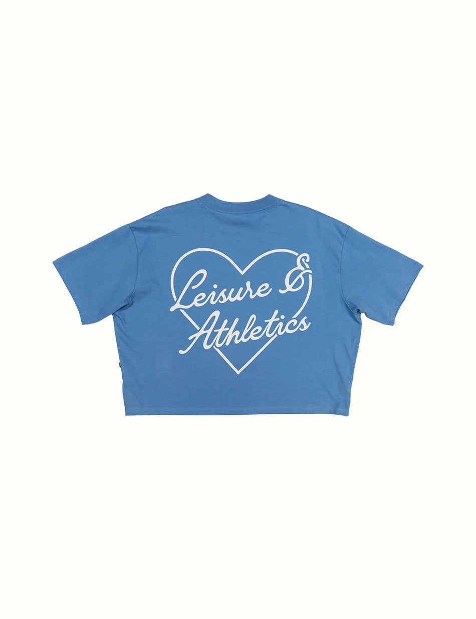 Duvin Heart crop top Blue