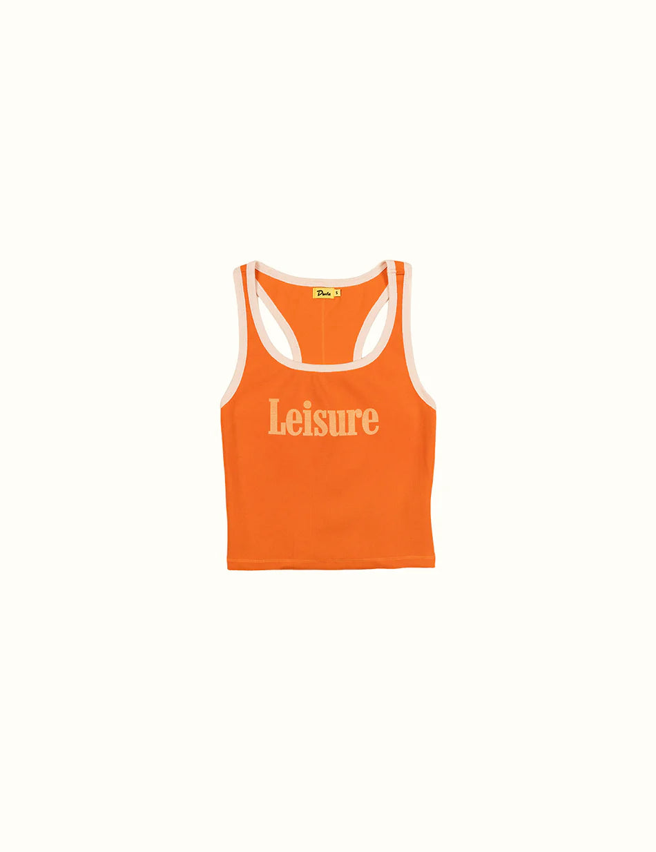 Duvin Ribbed Tank Orange