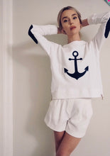 Load image into Gallery viewer, Sunshine Park anchor sweatshirt white / navy
