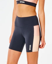 Load image into Gallery viewer, Run Surf Swim Ripcurl Pink/Black biker shorts
