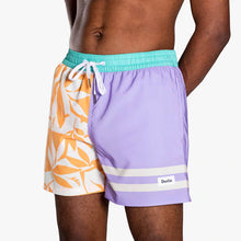 Load image into Gallery viewer, Duvin Split Purple men&#39;s swim shorts
